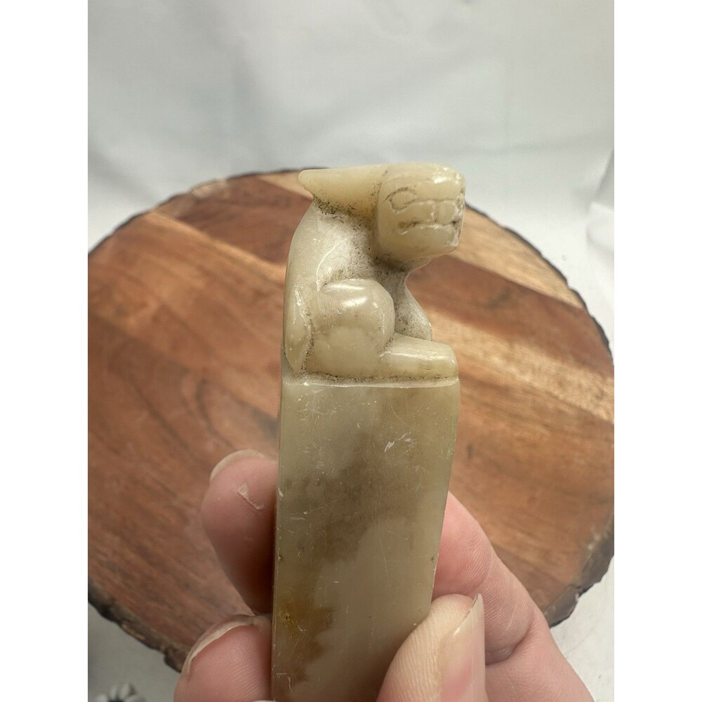 Ancient Shoushan Stone Carved Statue Seal Chapter DEENA